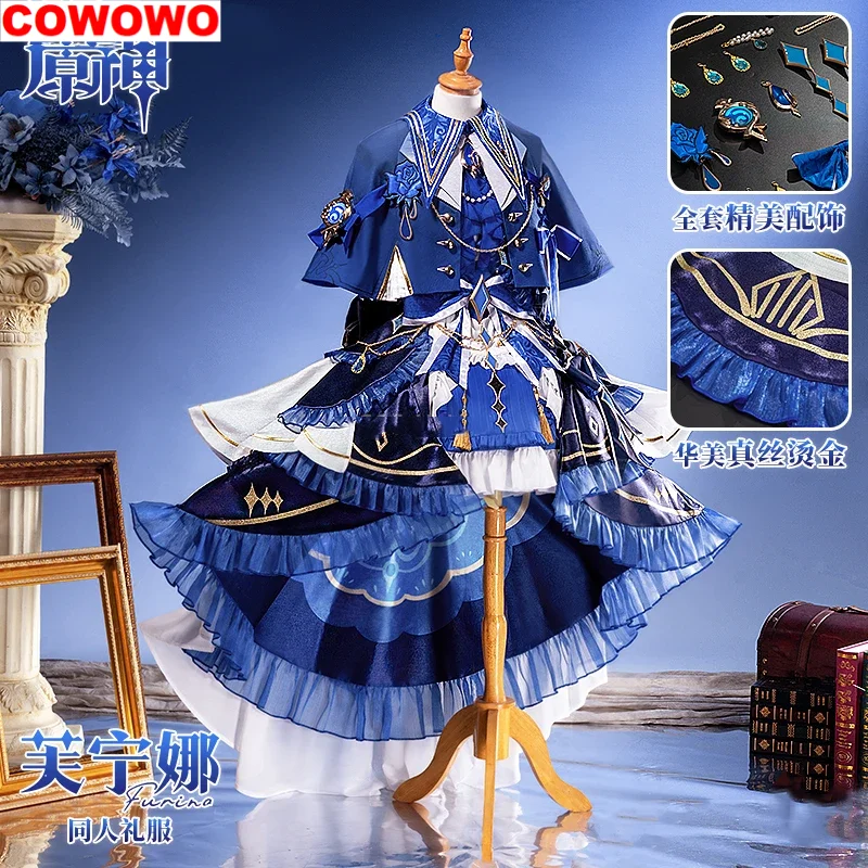 COWOWO Genshin ударопрочный фурина Focalors, игровой костюм, Великолепное платье, костюм для косплея, Хэллоуин, Женский костюм для ролевых игр
COWOWO Genshin ударопрочный фурина Focalors, игровой костюм, Великолепное платье, костюм для косплея, Хэллоуин, Женский костюм для ролевых игр