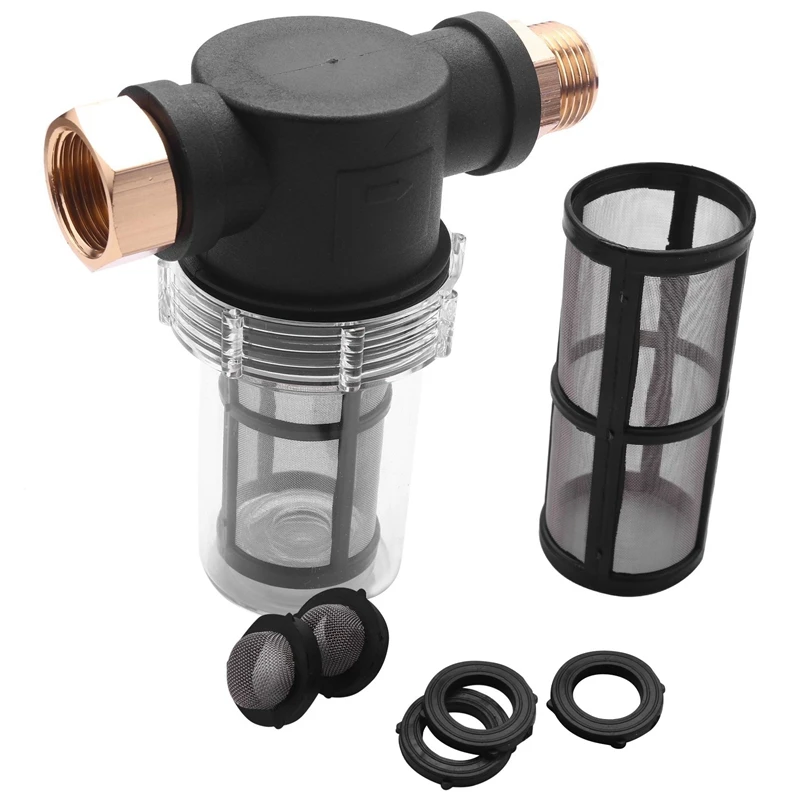 Sediment Filter Attachment Garden Hose Inlet Pressure Washer For Outdoor Gardening Water (100 Mesh Screen) + Extra 100Mesh Filte
Sediment Filter Attachment Garden Hose Inlet Pressure Washer For Outdoor Gardening Water (100 Mesh Screen) + Extra 100Mesh Filte