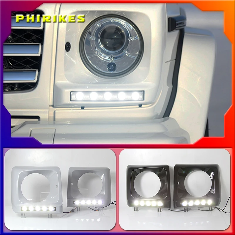 Дневные ходовые огни DRL светодиодный Mercedes Benz G500 G55 G63 W463 1990-2016, 1 комплект, противотуманная фара с рамкой
Дневные ходовые огни DRL светодиодный Mercedes Benz G500 G55 G63 W463 1990-2016, 1 комплект, противотуманная фара с рамкой
