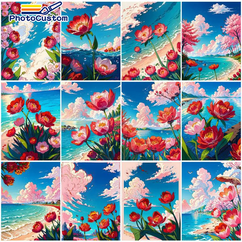 PhotoCustom DIY Painting By Number Kit Flower On Canvas For Adults Coloring Paint Picture By Number Drawing Home Decoration Wall
PhotoCustom DIY Painting By Number Kit Flower On Canvas For Adults Coloring Paint Picture By Number Drawing Home Decoration Wall