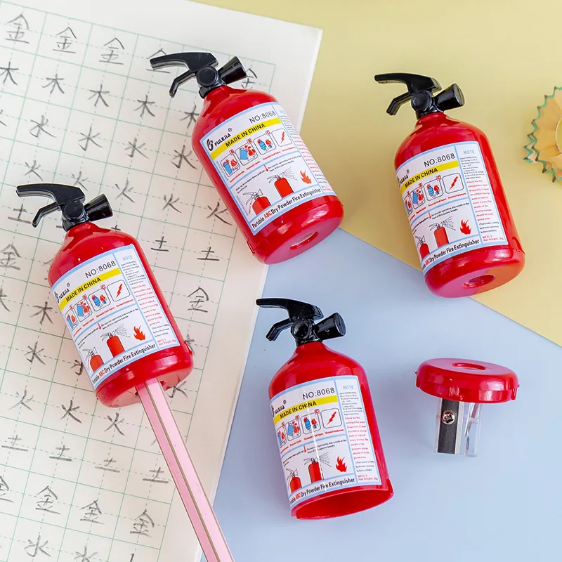 

1/3PCS Creative Fire Extinguisher Shape Pencil Sharpener Kids Student Stationery Kawaii School Supplies
