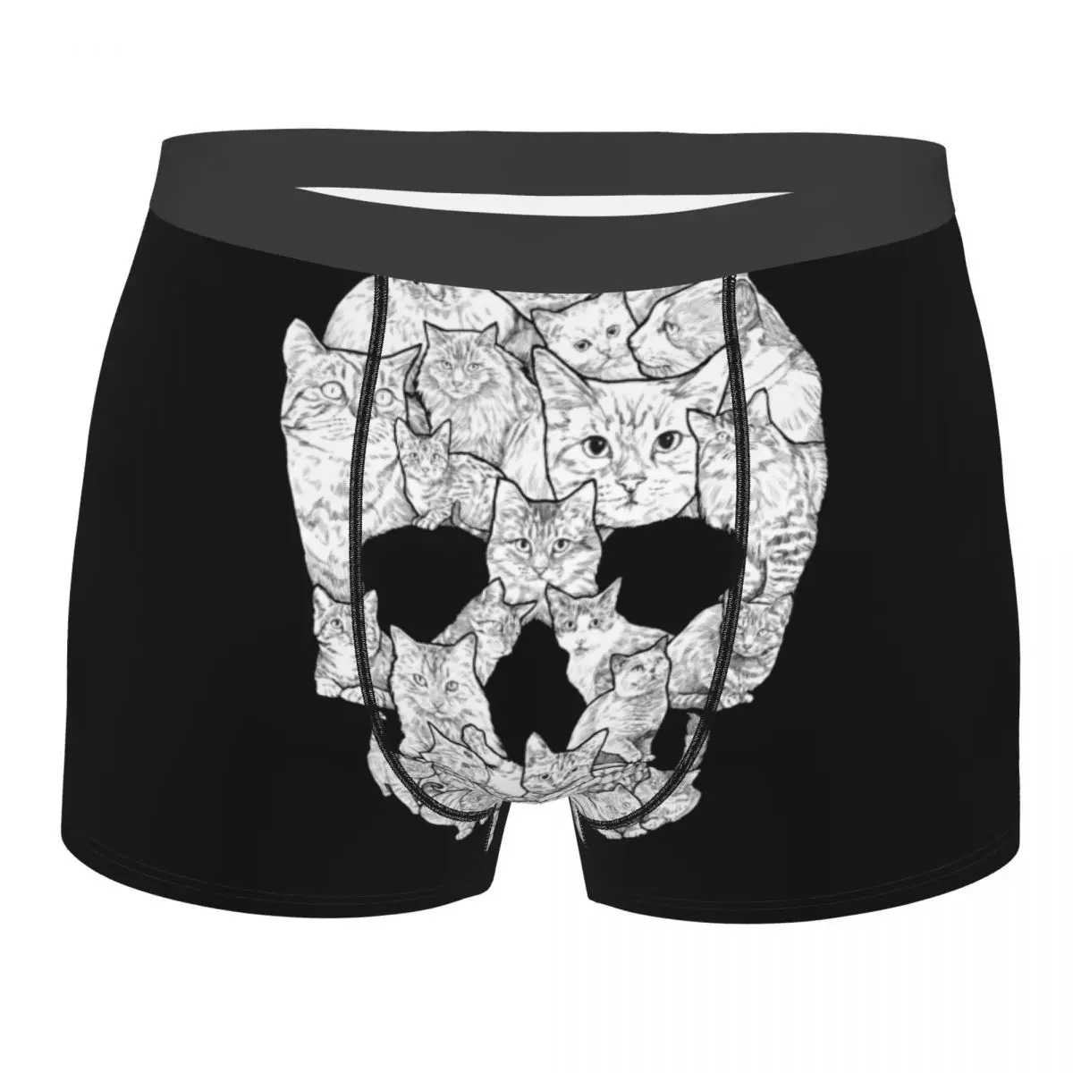 Cat Skull Horror Skull Men's Underwear Boxer Briefs Shorts Panties Novelty Polyester Underpants for Homme
Cat Skull Horror Skull Men's Underwear Boxer Briefs Shorts Panties Novelty Polyester Underpants for Homme