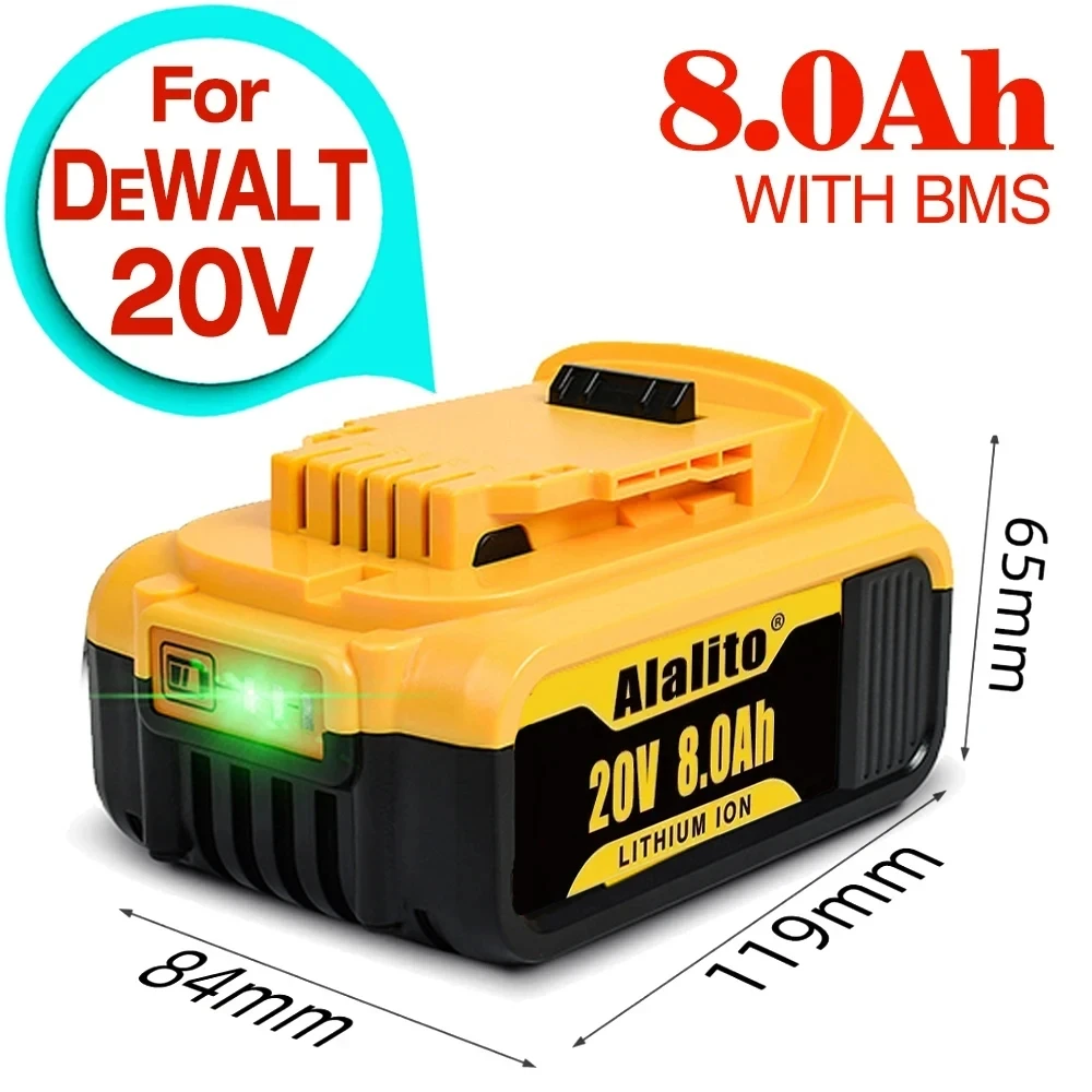 Оригинальный литиевый сменный аккумулятор DCB200 20 в 8000 мАч для Dewalt 18 в DCB184 DCB200 DCB182 DCB180 DCB181 DCB182 DCB201 DCB206
Оригинальный литиевый сменный аккумулятор DCB200 20 в 8000 мАч для Dewalt 18 в DCB184 DCB200 DCB182 DCB180 DCB181 DCB182 DCB201 DCB206