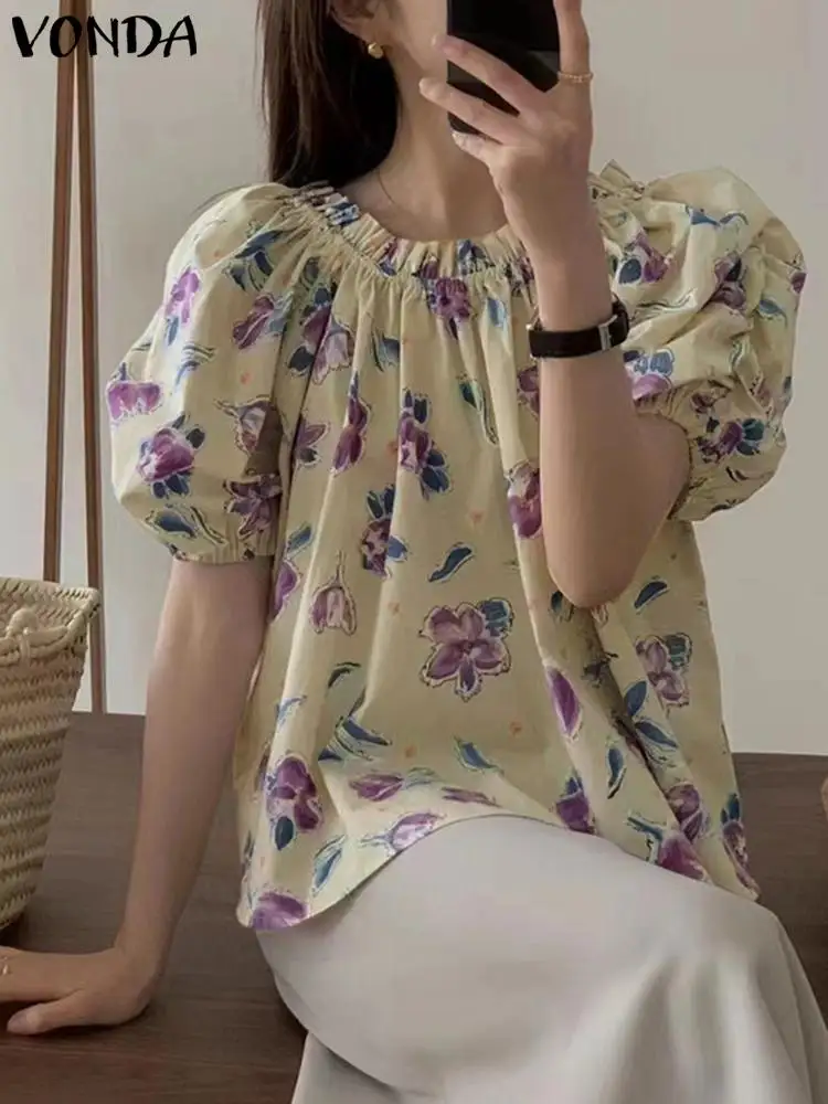 Fashion Blouses VONDA Bohemian Off Shoulder Women Summer Tops 2023 Floral Printed Casual Shirts Loose Short Sleeve Blusas Femme
Fashion Blouses VONDA Bohemian Off Shoulder Women Summer Tops 2023 Floral Printed Casual Shirts Loose Short Sleeve Blusas Femme