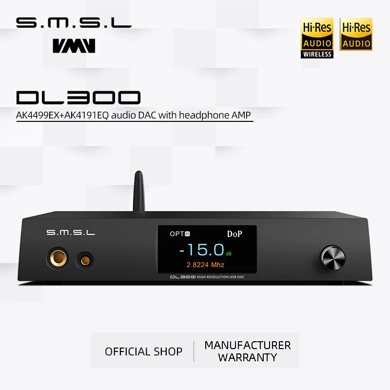 SMSL DL300 аудио DAC и усилитель для наушников AK4191 AK4499 MQA-CD Bluetooth APTX HD XU-316 DSD512 I2S с дистанционным управлением
SMSL DL300 аудио DAC и усилитель для наушников AK4191 AK4499 MQA-CD Bluetooth APTX HD XU-316 DSD512 I2S с дистанционным управлением