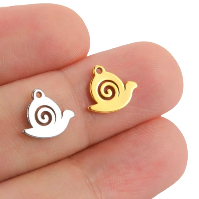 WZNB 5Pcs/lot Hollow Snails Charms Animal Stainless Steel Pendant for Jewelry Making Handmade Earrings Necklace Diy Accessories
WZNB 5Pcs/lot Hollow Snails Charms Animal Stainless Steel Pendant for Jewelry Making Handmade Earrings Necklace Diy Accessories