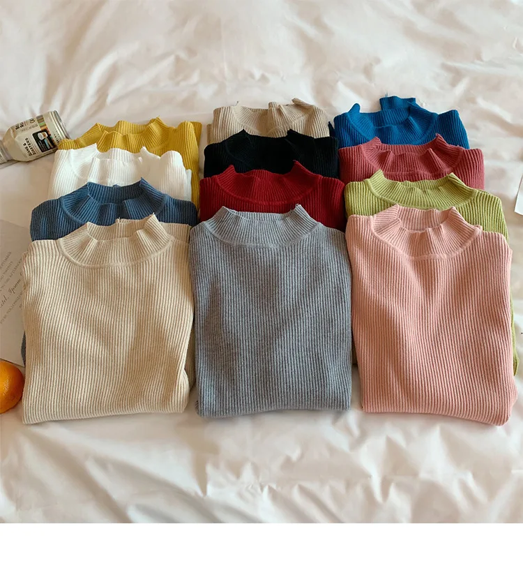 2023 New Autumn Women Pullover Sweater Half Turtleneck Long Sleeve Knitted Jumper Winter Elastic Solid Basic Ladies Blouse
2023 New Autumn Women Pullover Sweater Half Turtleneck Long Sleeve Knitted Jumper Winter Elastic Solid Basic Ladies Blouse