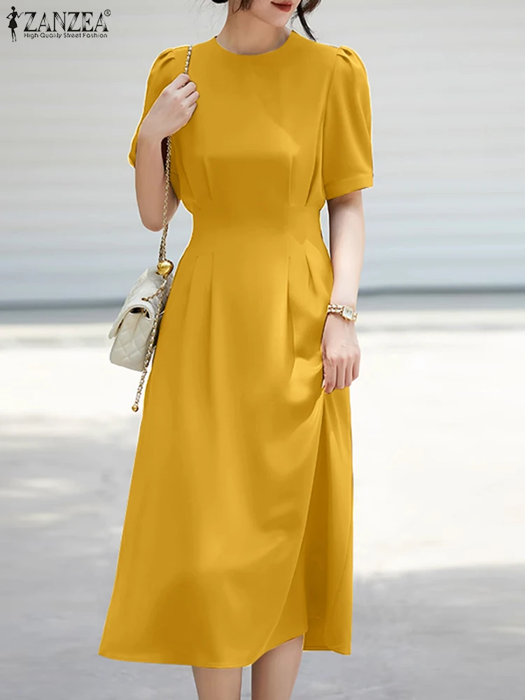 ZANZEA Women Fashion Office Work Sundress Robe Femme Party Vestido Kaftan Elegant Summer Short Puff Sleeve Solid Mid-calf Dress
ZANZEA Women Fashion Office Work Sundress Robe Femme Party Vestido Kaftan Elegant Summer Short Puff Sleeve Solid Mid-calf Dress