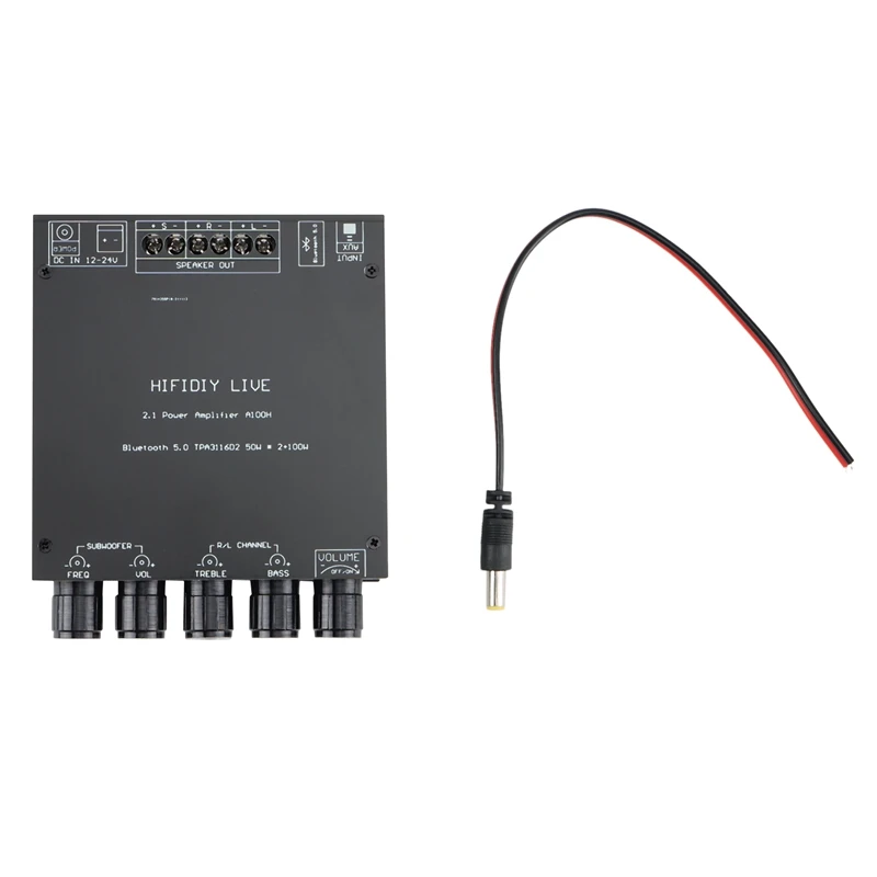 TPA3116D2 Bluetooth 5,0 2,1 канал мощность аудио стерео сабвуфер усилитель платы 50 Вт x2 + 100 Вт бас Note тюнинг усилитель A100H
TPA3116D2 Bluetooth 5,0 2,1 канал мощность аудио стерео сабвуфер усилитель платы 50 Вт x2 + 100 Вт бас Note тюнинг усилитель A100H