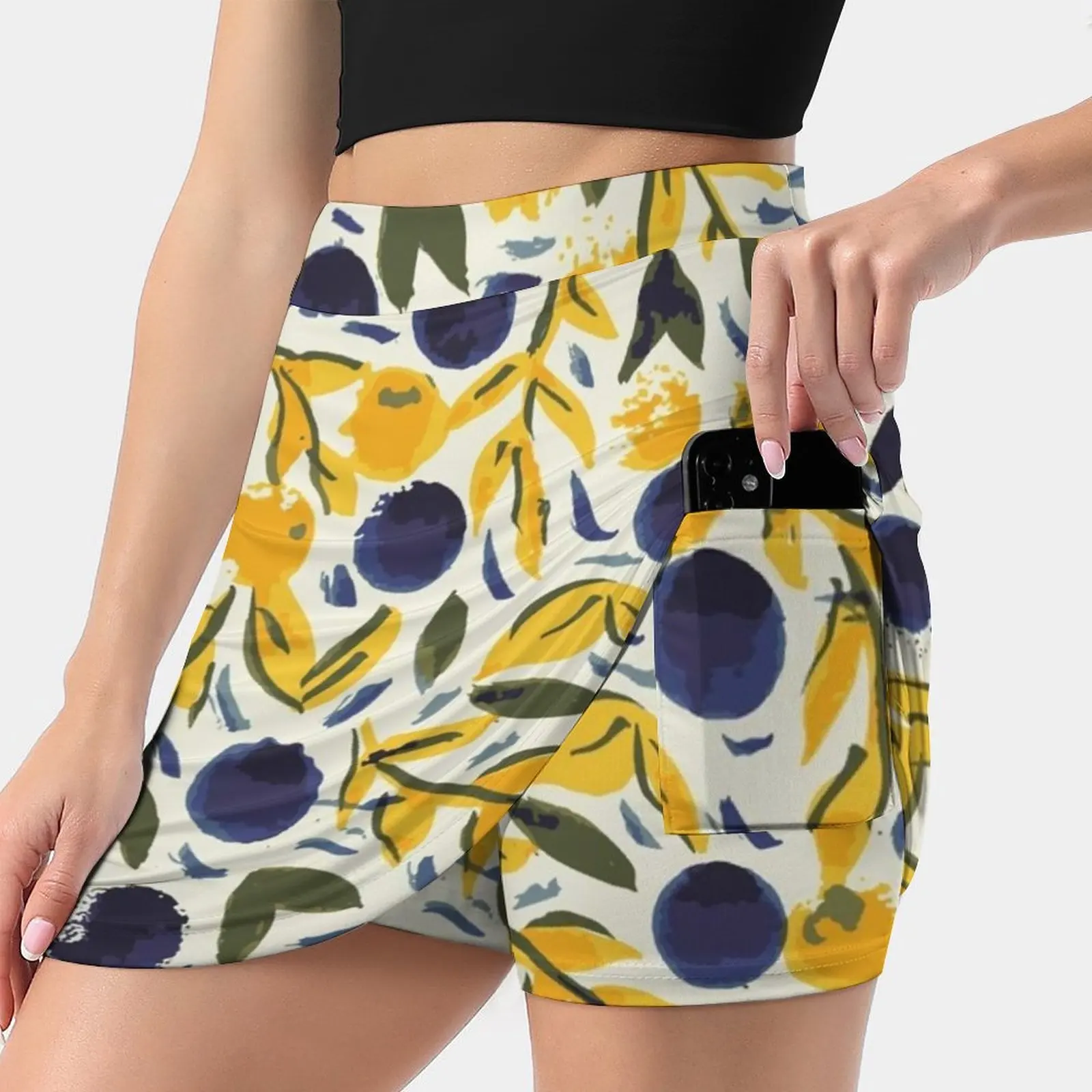 

Dots Dots Leaves Leaves Women's skirt Sport Skort Skirt With Pocket Fashion Korean Style Skirt 4Xl Skirts Polka Dot Watercolor