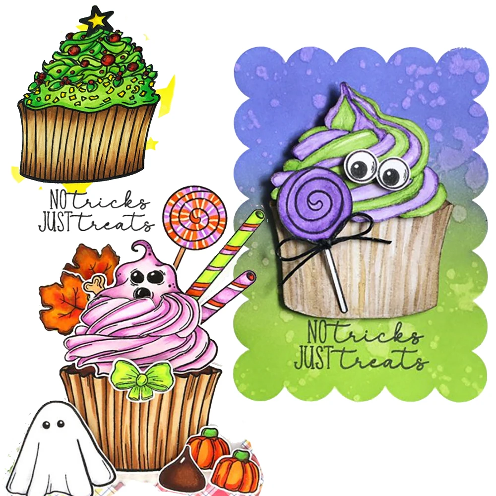 No Tricks Just Treats Halloween Cake Ghost Cutting Dies/Clear Stamp Crafts Card Album Making DIY Stencil 2023
No Tricks Just Treats Halloween Cake Ghost Cutting Dies/Clear Stamp Crafts Card Album Making DIY Stencil 2023