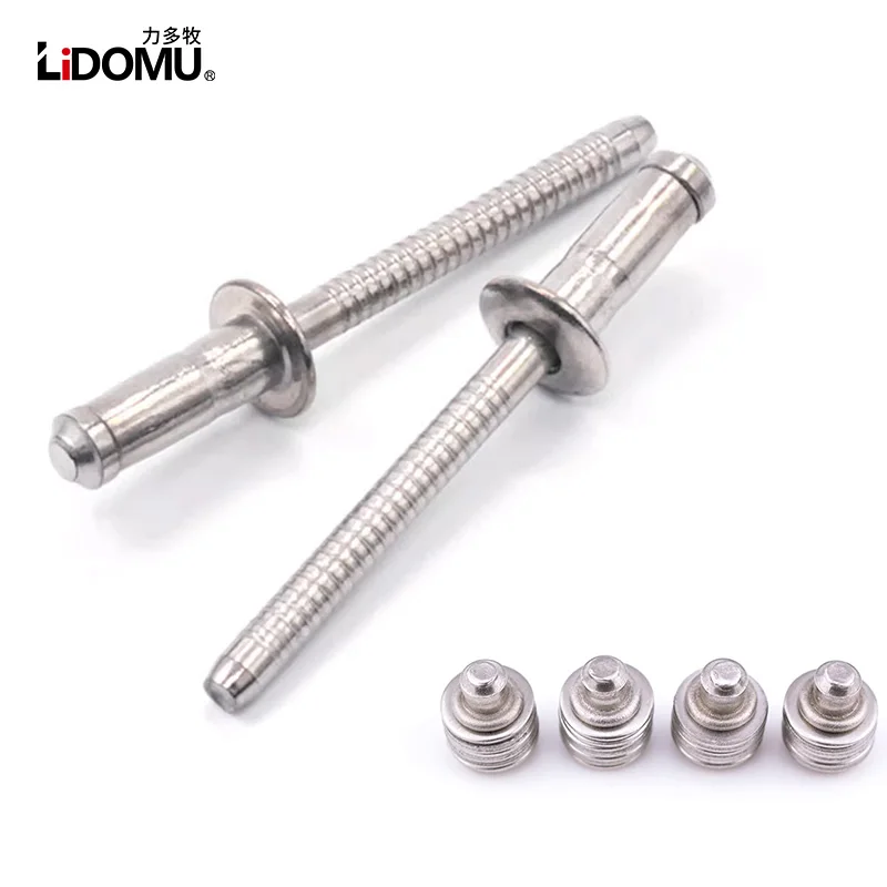 30/50Pcs. High strength stainless steel blind rivet, breakstem fasteners with excellent bulbing tail formation
30/50Pcs. High strength stainless steel blind rivet, breakstem fasteners with excellent bulbing tail formation