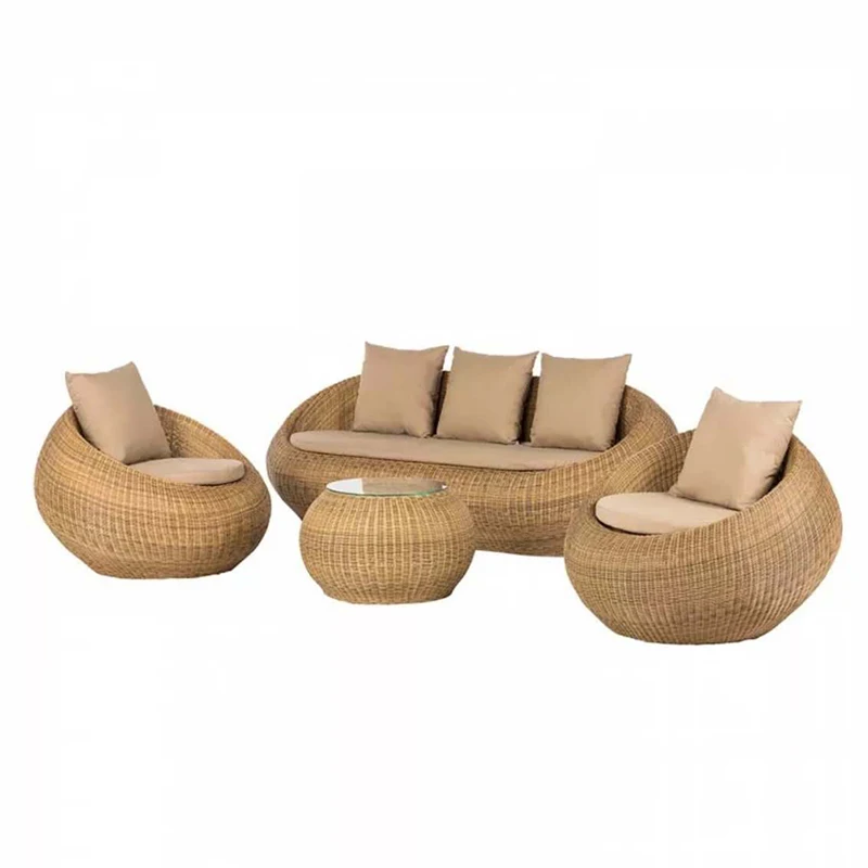 

Outdoor leisure sofa combination living room outdoor rattan chair small coffee table courtyard balcony three-piece rattan