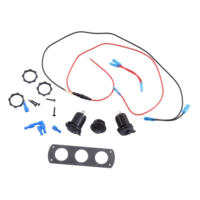 Двойной распределитель прикуривателя Qc3.0, 250 Вт, водонепроницаемое 12 В двойное зарядное Usb-устройство, адаптер питания с алюминиевым двойным U 
Двойной распределитель прикуривателя Qc3.0, 250 Вт, водонепроницаемое 12 В двойное зарядное Usb-устройство, адаптер питания с алюминиевым двойным U