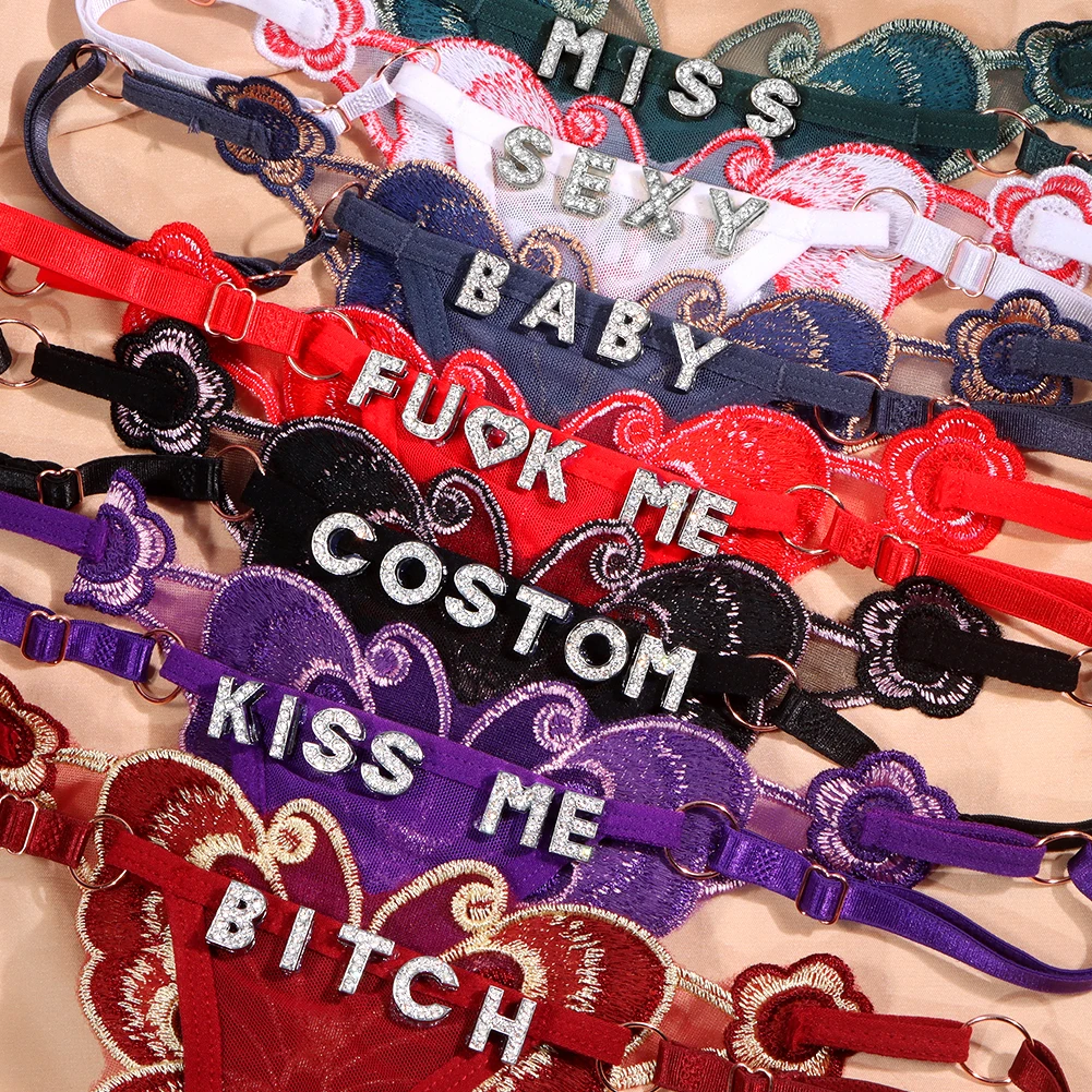 Customize Crystal Name Butterfly Underwear Color Embroidery Shorts Women Sexy Lace Adjustable Panties Girl Valentine's Day Gift 
Customize Crystal Name Butterfly Underwear Color Embroidery Shorts Women Sexy Lace Adjustable Panties Girl Valentine's Day Gift