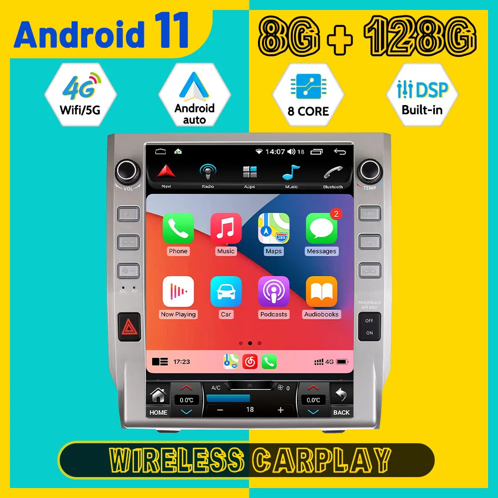 Android 11.0 For Toyota Tundra 2013 2014 2015 2016 2017 2018 2019 2020 Navigation GPS Multimedia Player Car Radio Audio Stereo
Android 11.0 For Toyota Tundra 2013 2014 2015 2016 2017 2018 2019 2020 Navigation GPS Multimedia Player Car Radio Audio Stereo