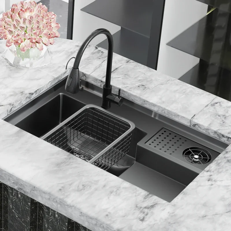 Black Stainless Stee Kitchen Sink Step Sink Washbasin Cup Large Single Slot Washer Undermount Bowl For Kitchen Coffee Shop
Black Stainless Stee Kitchen Sink Step Sink Washbasin Cup Large Single Slot Washer Undermount Bowl For Kitchen Coffee Shop