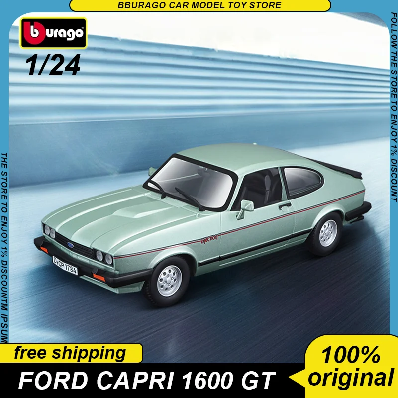 

Bburago 1:24 Ford Capri 1600 GT Sports Car Diecast Model Edition Sports Rally Alloy Luxury Vehicle Toy Collection Ornament Gift