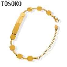 TOSOKO Stainless Steel Jewelry Geometric Stitching Lettering Bracelet Women's Fashion Simple Bracelet BSE010
TOSOKO Stainless Steel Jewelry Geometric Stitching Lettering Bracelet Women's Fashion Simple Bracelet BSE010