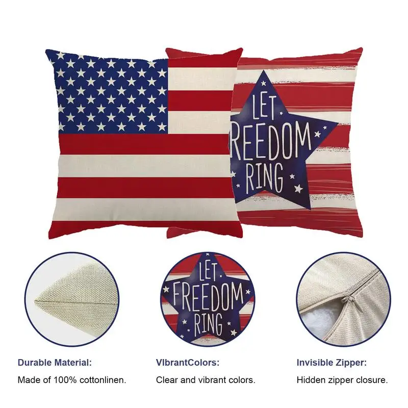 Independence Day Pillow Cover Set 4th Of July Throw Cushion Cover American National Holiday Flag Pattern Color Home Party Decor
Independence Day Pillow Cover Set 4th Of July Throw Cushion Cover American National Holiday Flag Pattern Color Home Party Decor