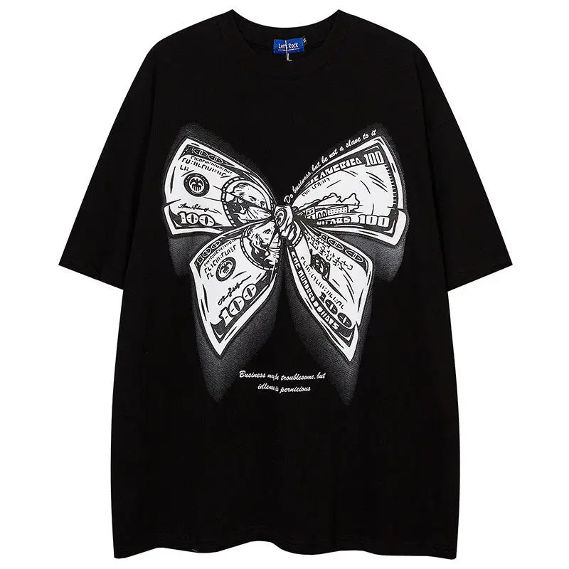 100% cotton American dollar bow printed short sleeve T-shirt men's and women's cotton niche tide brand hip hop
100% cotton American dollar bow printed short sleeve T-shirt men's and women's cotton niche tide brand hip hop