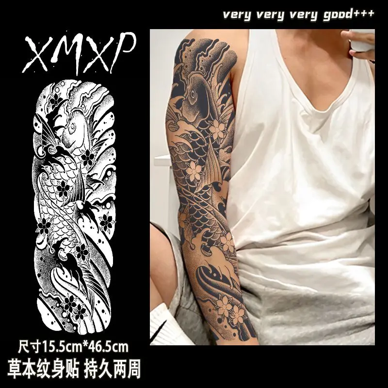 Koi Sea Wave Full Arm Herbal Juice Tattoo Sticker New Fake Tattoos for Women Hotwife Cute Festival Art Temporary Tattoo Stickers
Koi Sea Wave Full Arm Herbal Juice Tattoo Sticker New Fake Tattoos for Women Hotwife Cute Festival Art Temporary Tattoo Stickers