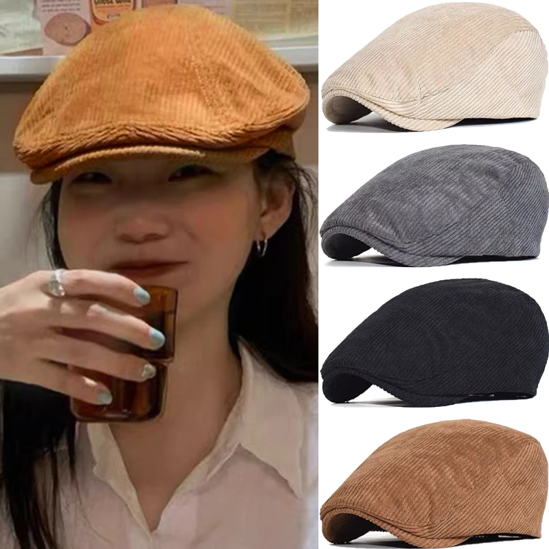 Retro Corduroy Beret Hat Men Vintage Solid Color Berets Adjustable Casquette Newsboy Caps Casual Classic British Painter Hat
Retro Corduroy Beret Hat Men Vintage Solid Color Berets Adjustable Casquette Newsboy Caps Casual Classic British Painter Hat