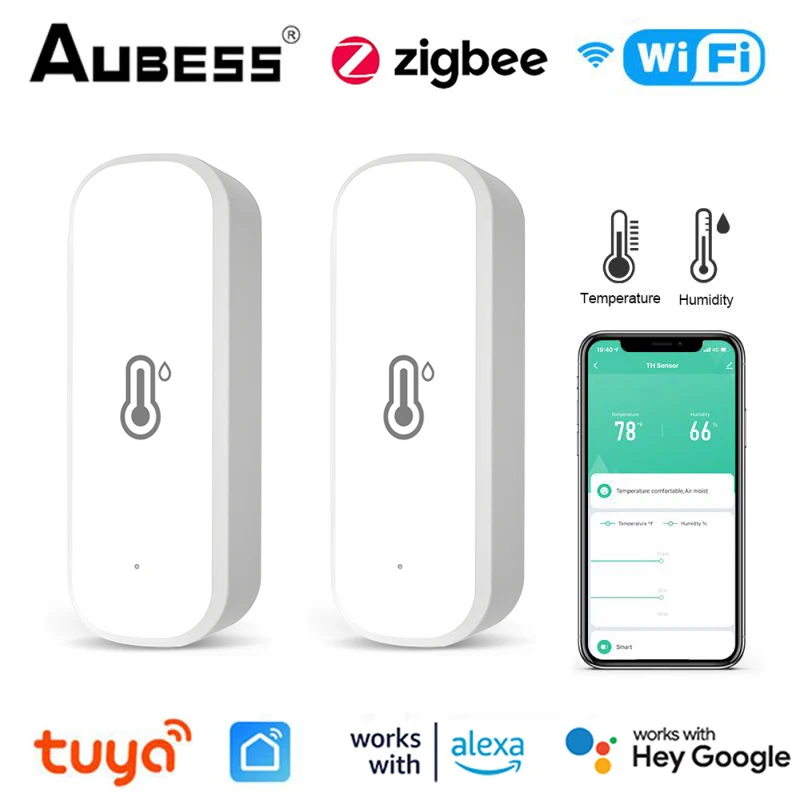 Tuya Smart WIFI ZigBee Temperature And Humidity Sensor Indoor Hygrometer Thermometer Smart Life Control Via Alexa Google Home
Tuya Smart WIFI ZigBee Temperature And Humidity Sensor Indoor Hygrometer Thermometer Smart Life Control Via Alexa Google Home