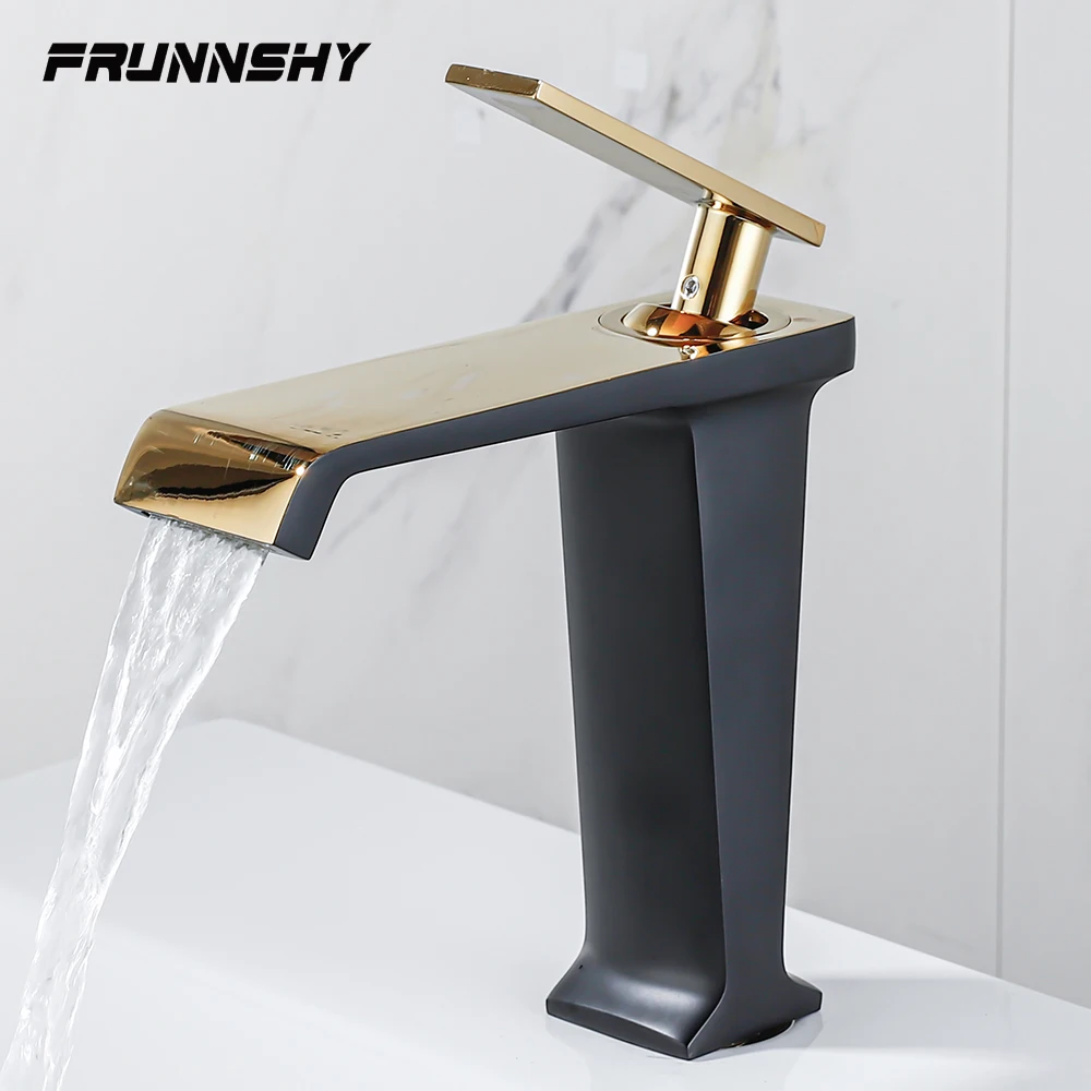 Black Basin Faucet Deck Mounted Single Lever Bathroom Crane Waterfall Brass Water Taps Hot Cold Water Mixer Tap FR627
Black Basin Faucet Deck Mounted Single Lever Bathroom Crane Waterfall Brass Water Taps Hot Cold Water Mixer Tap FR627