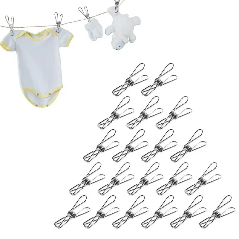 20PC Clothes Drying Clips Stainless Steel Securing Folder Laundry Clothespins Multipurpose Metal Wire Clips Home Clothespin
20PC Clothes Drying Clips Stainless Steel Securing Folder Laundry Clothespins Multipurpose Metal Wire Clips Home Clothespin