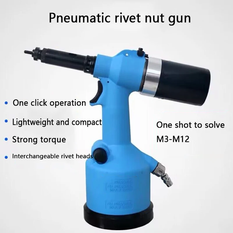 

Riveting Industrial Rivet Nut Gun Hydraulic Pneumatic Automatic Tool Setting Hydraulic Rivet Gun M3-M12 Stainless Steel