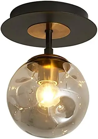 Mini Glass Ceiling Light,Modern Semi Flush Mount Ceiling Light Fixture,Black Ceiling Light for Hallway Aisle Porch Stairway Clo
Mini Glass Ceiling Light,Modern Semi Flush Mount Ceiling Light Fixture,Black Ceiling Light for Hallway Aisle Porch Stairway Clo