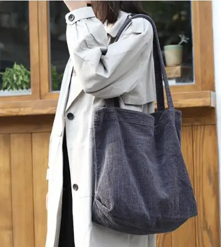Fashion Large Capacity Shoulder Bags Shopping Casual Women's Handbags Art Canvas Simple Retro Corduroy Satchels Shoulder Bag sac
Fashion Large Capacity Shoulder Bags Shopping Casual Women's Handbags Art Canvas Simple Retro Corduroy Satchels Shoulder Bag sac