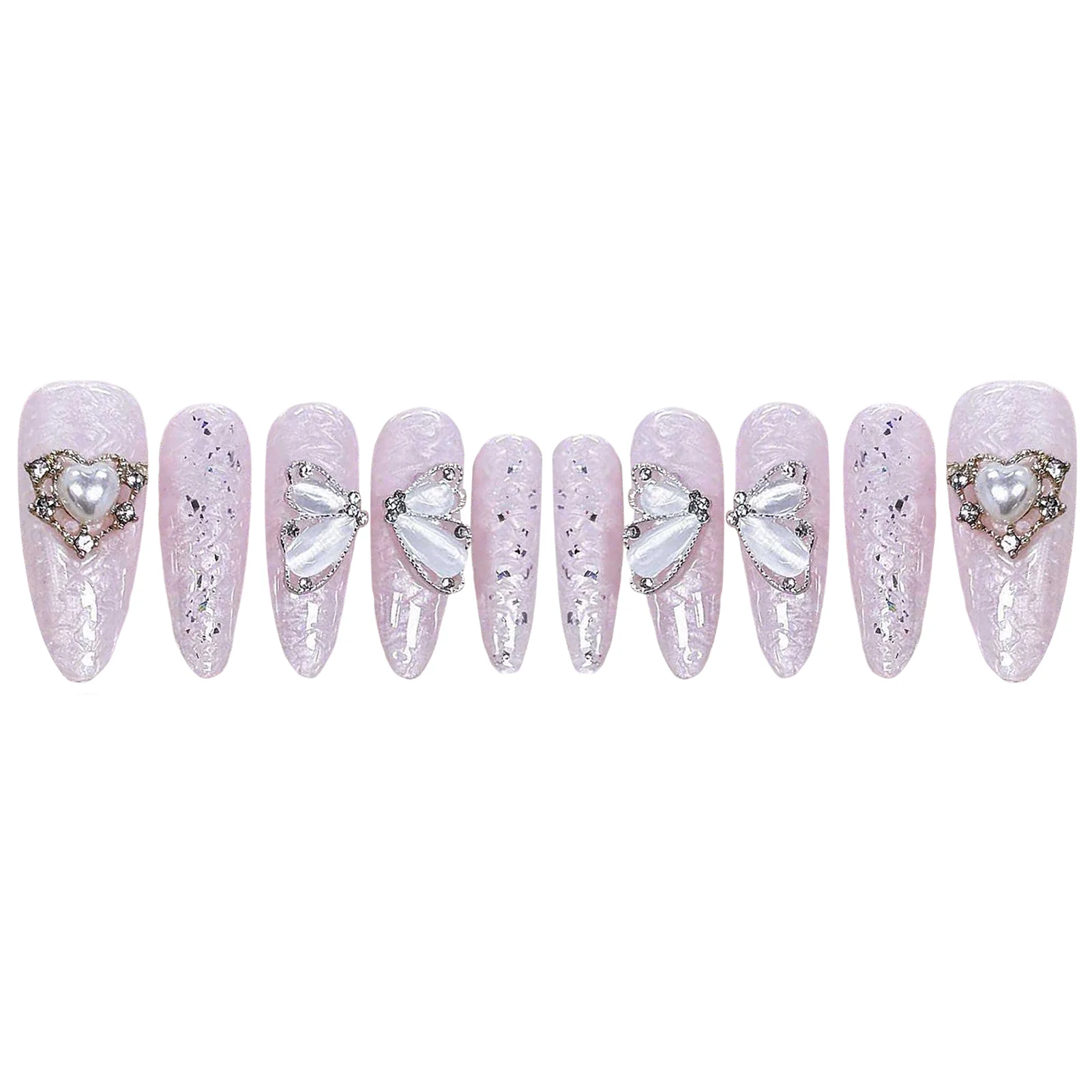 Pink False Nails with Rhinestone Pearls Long Lasting Safe Material Waterproof False Nails for Shopping Traveling Dating
Pink False Nails with Rhinestone Pearls Long Lasting Safe Material Waterproof False Nails for Shopping Traveling Dating