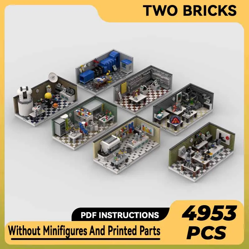 

Laboratory Scene Model Moc Building Bricks Science Lab Set Pack Technology Modular Blocks Gifts Christmas Toys DIY Sets Assembly