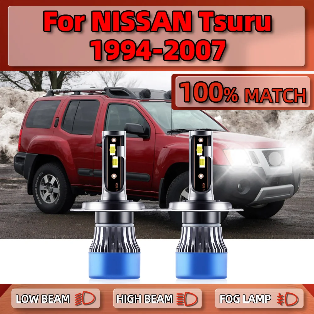 

120W H4 Car LED Headlight Bulbs 20000LM High Low Beam Auto Lamps 12V 6000K For NISSAN Tsuru 1994-2002 2003 2004 2005 2006 2007