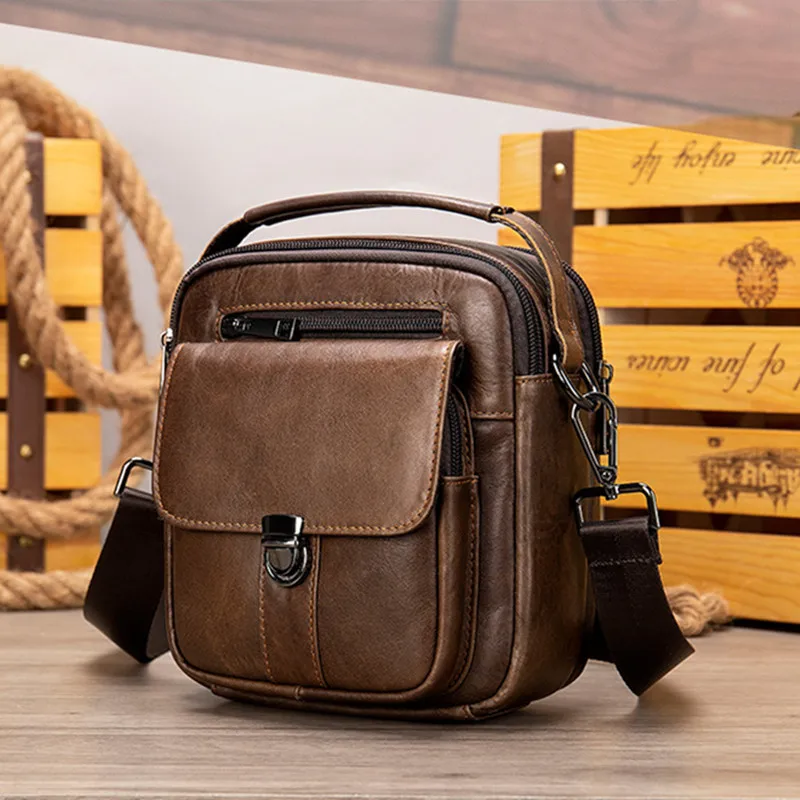 Casual Genuine Leather Men's Crossbody Bag Vintage Cowhide Male Shoulder Messenger Bag Fashion Man Handbag
Casual Genuine Leather Men's Crossbody Bag Vintage Cowhide Male Shoulder Messenger Bag Fashion Man Handbag