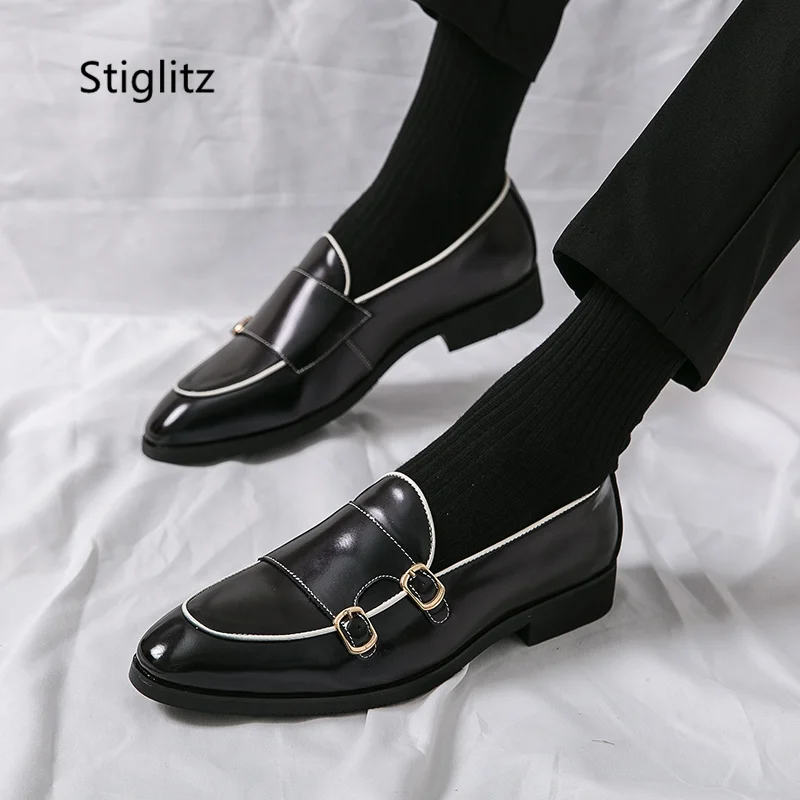 Double Buckle Shoes for Men Flats Loafers Shoes Black Green Purple Pu Breathable Pointed Casual Leather Shoes Social Shoe Male
Double Buckle Shoes for Men Flats Loafers Shoes Black Green Purple Pu Breathable Pointed Casual Leather Shoes Social Shoe Male