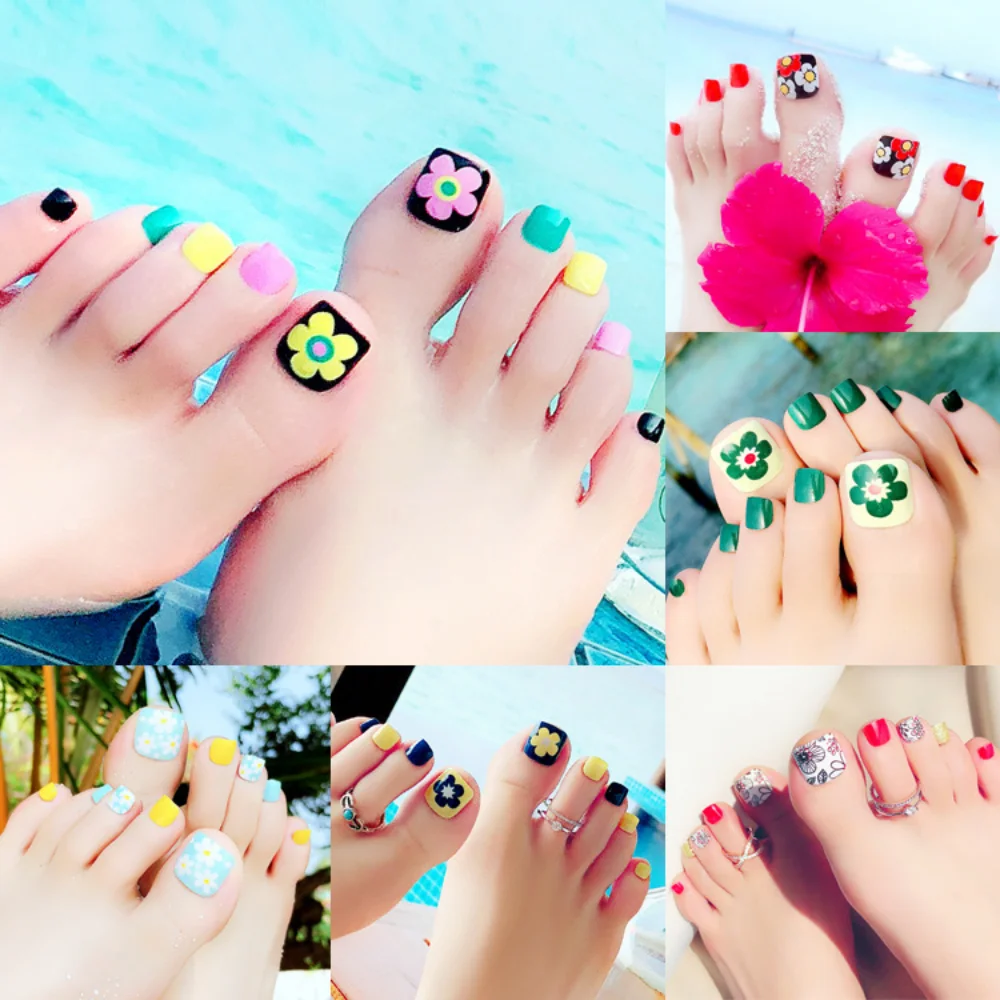 Summer Simple and Sweet Seaside Toenail Patch Nail Piece Finished Fake Toenail Wearing Nail Detachable A Box of 24 Pieces
Summer Simple and Sweet Seaside Toenail Patch Nail Piece Finished Fake Toenail Wearing Nail Detachable A Box of 24 Pieces