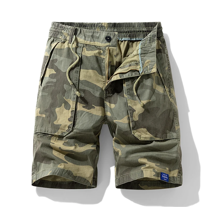 

New Summer Men Cotton Camouflage Shorts Mens Cargo Beach Pocket Shorts Man Spring Fashion Joggers Shorts Male Dropshipping