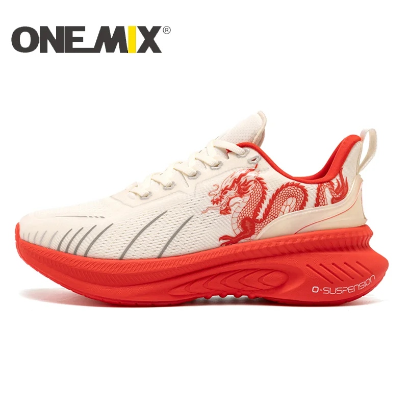 

ONEMIX 2024 New Sneakers Buffer Running Shoes Heavyweight Runners Men Non-slip Breathable Lightweight Outdoor Sport Shoes