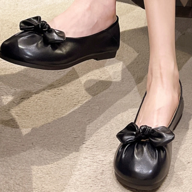 Shoes for Women 2023 High Quality Spring and Autumn Women's Flats Round Toe Butterfly-knot Pleated Shallow Mouth Shoes Women
Shoes for Women 2023 High Quality Spring and Autumn Women's Flats Round Toe Butterfly-knot Pleated Shallow Mouth Shoes Women