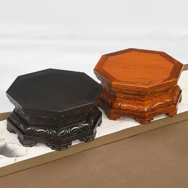 Carving Lotus Buddha Statue Incense Burner Wood Base Flower Pot Shelves Plant Display Rack Tea Sets Table Crafts Display Stand
Carving Lotus Buddha Statue Incense Burner Wood Base Flower Pot Shelves Plant Display Rack Tea Sets Table Crafts Display Stand