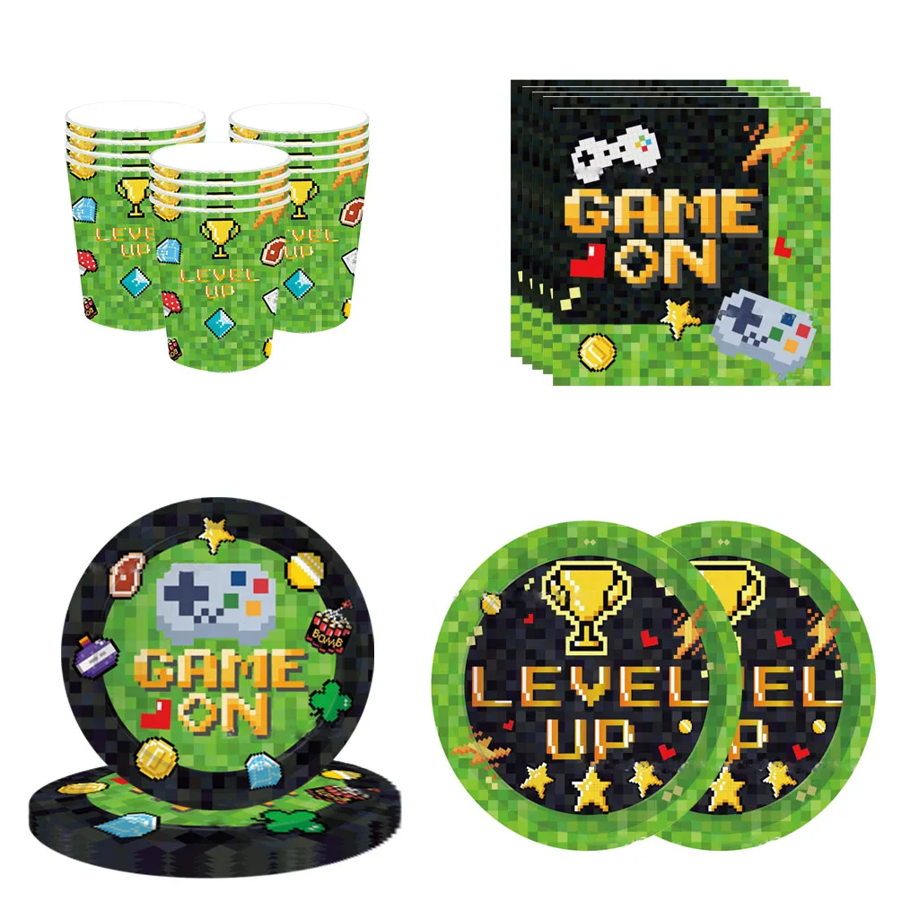 Pixel Game Party Disposable Tableware Set Boys Game On Party Supplies Game Handle Plates Napkins Happy Game Birthday Party Decor
Pixel Game Party Disposable Tableware Set Boys Game On Party Supplies Game Handle Plates Napkins Happy Game Birthday Party Decor