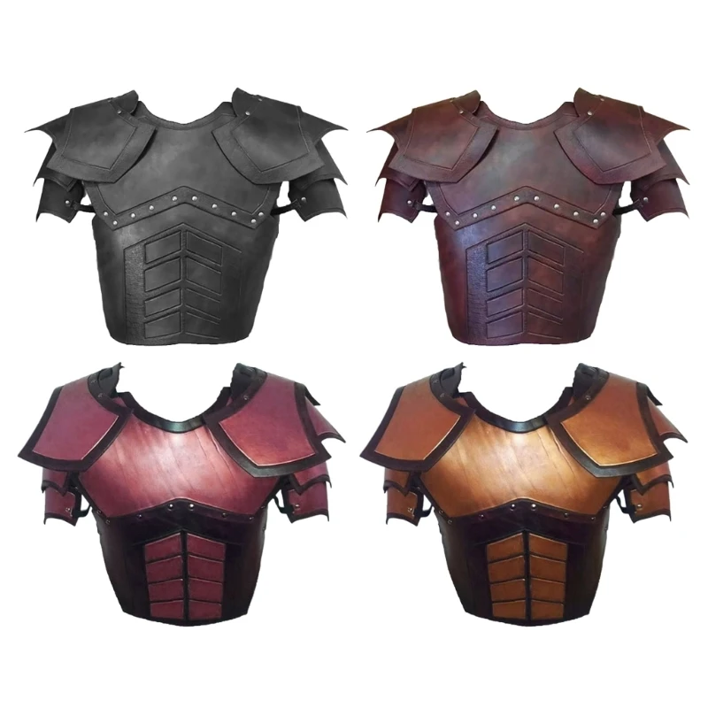 Vintage Faux Leather Chest Shoulders Medieval Chest Guard Body Armors Vest for LARP Cosplay Halloween Activities
Vintage Faux Leather Chest Shoulders Medieval Chest Guard Body Armors Vest for LARP Cosplay Halloween Activities