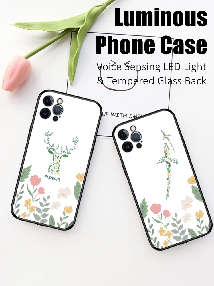 Floral Deer LED Light Glowing Luminous Tempered Glass Back Phone Case for Huawei P30 40 50 60 Mate 60 50 40 Nova 9 Pro Plus
Floral Deer LED Light Glowing Luminous Tempered Glass Back Phone Case for Huawei P30 40 50 60 Mate 60 50 40 Nova 9 Pro Plus
