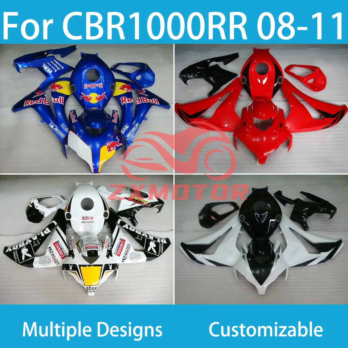 Комплект синих обтекателей для Honda CBR 1000RR 2008 2009 2010 2011, изготовлено из высококачественного пластика ZXMT
Комплект синих обтекателей для Honda CBR 1000RR 2008 2009 2010 2011, изготовлено из высококачественного пластика ZXMT