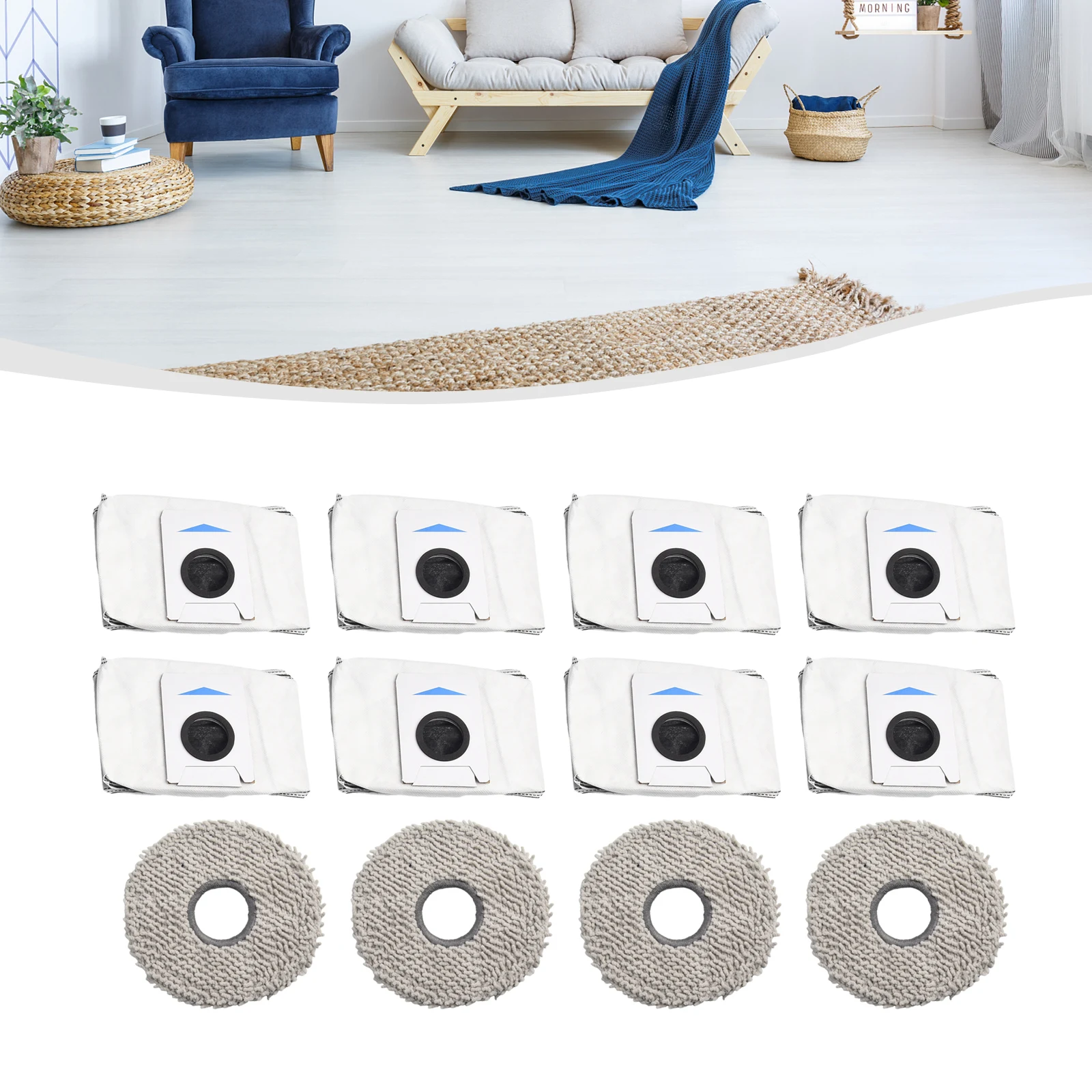 Мешки для пыли 8 шт. + 4 шт. ткани для мытья Ecovacs для Deebot T20 Omni/X1 Omni, Сменные аксессуары для пылесоса
Мешки для пыли 8 шт. + 4 шт. ткани для мытья Ecovacs для Deebot T20 Omni/X1 Omni, Сменные аксессуары для пылесоса