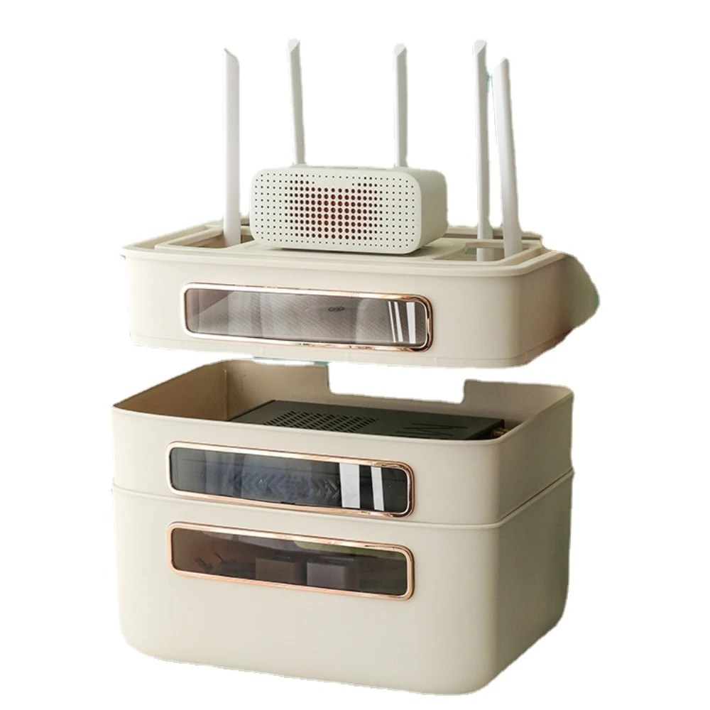 

Router Storage Box TV Set-Top Box Storage Rack Socket Wire Finishing Wireless Placement Blocking