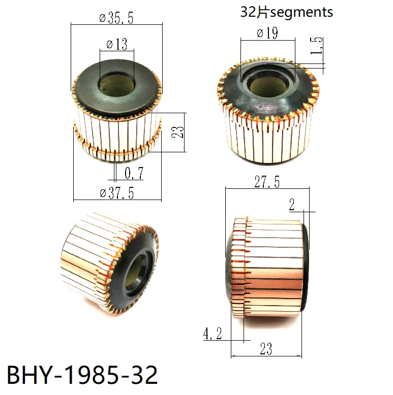 5Pcs 13x35.5x23(27.5)x32P Copper Bars Electric Motor Commutator BHY-1985-32
5Pcs 13x35.5x23(27.5)x32P Copper Bars Electric Motor Commutator BHY-1985-32